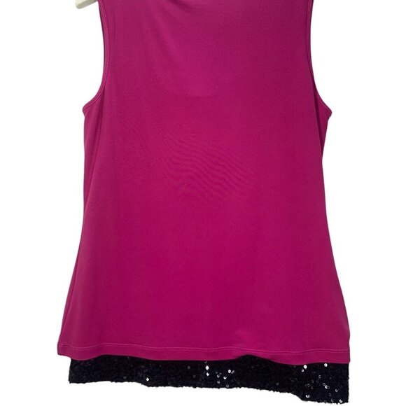 Calvin Klein sleeveless cowl-neck top pink camisole - Picture 3 of 6